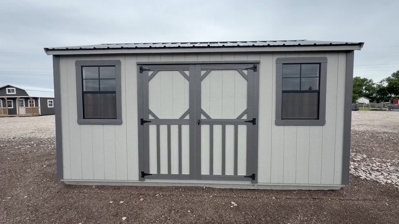 2099-10x16-Garden-Shed-Ash Gray-and-Charcoal-front