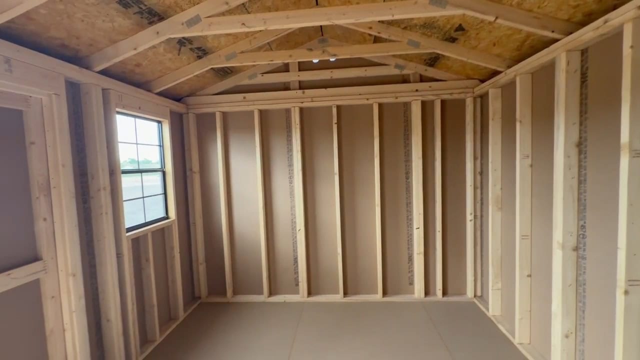 10x16 Garden Shed Ash Gray and Charcoal